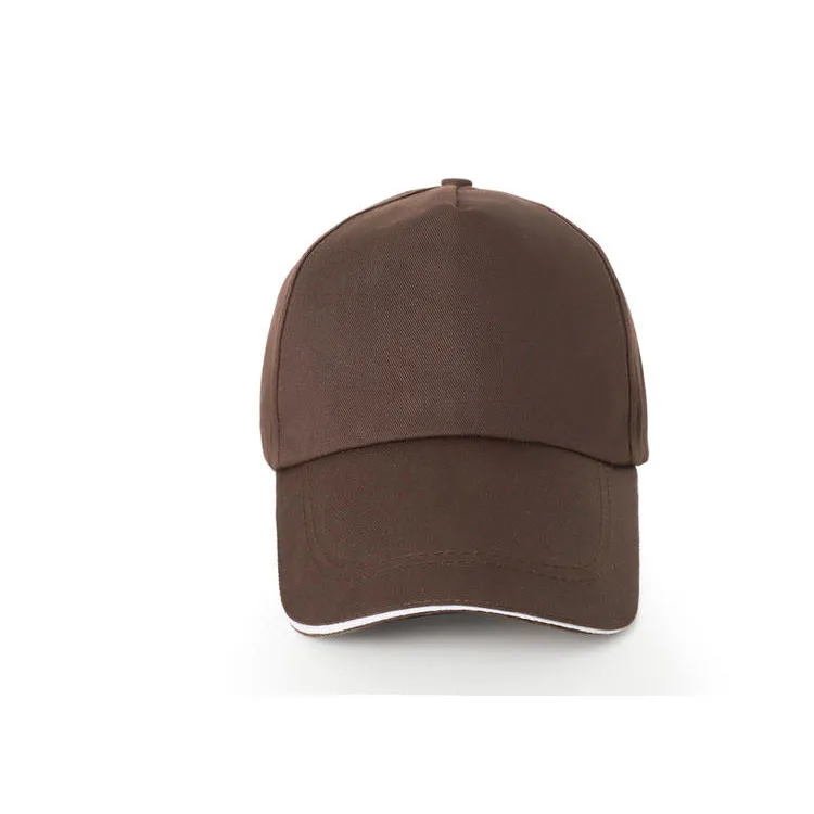 Customized Printed Logo Trendy 5-Piece Cotton Baseball Caps Men's Outdoor Activities Duck Tongue Cap Women's Fashion Trend Hats