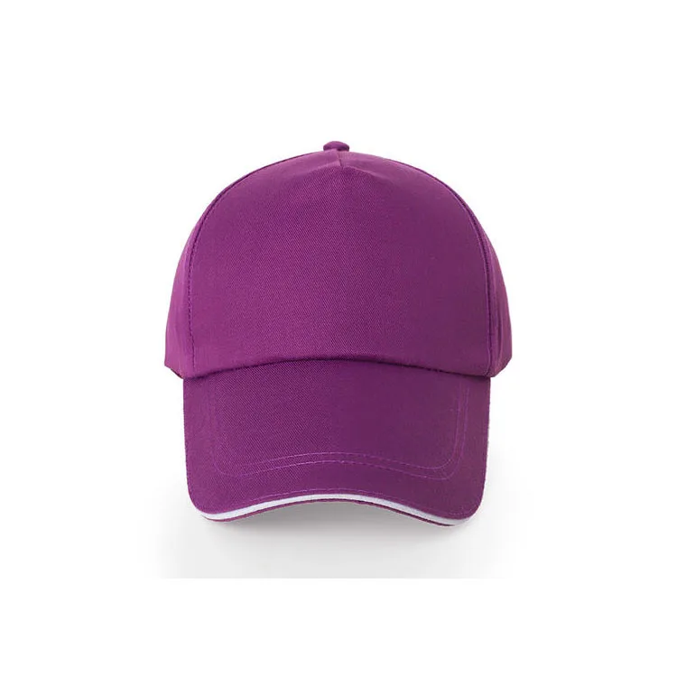 Customized Printed Logo Trendy 5-Piece Cotton Baseball Caps Men's Outdoor Activities Duck Tongue Cap Women's Fashion Trend Hats