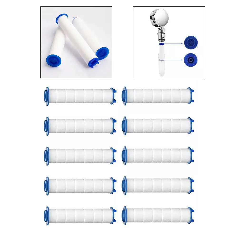 10PC Shower Head Water Filter Replacement Cartridge 24x115mm For Bathroom Shower Water Cleaner Tool Water Purification Cartridge