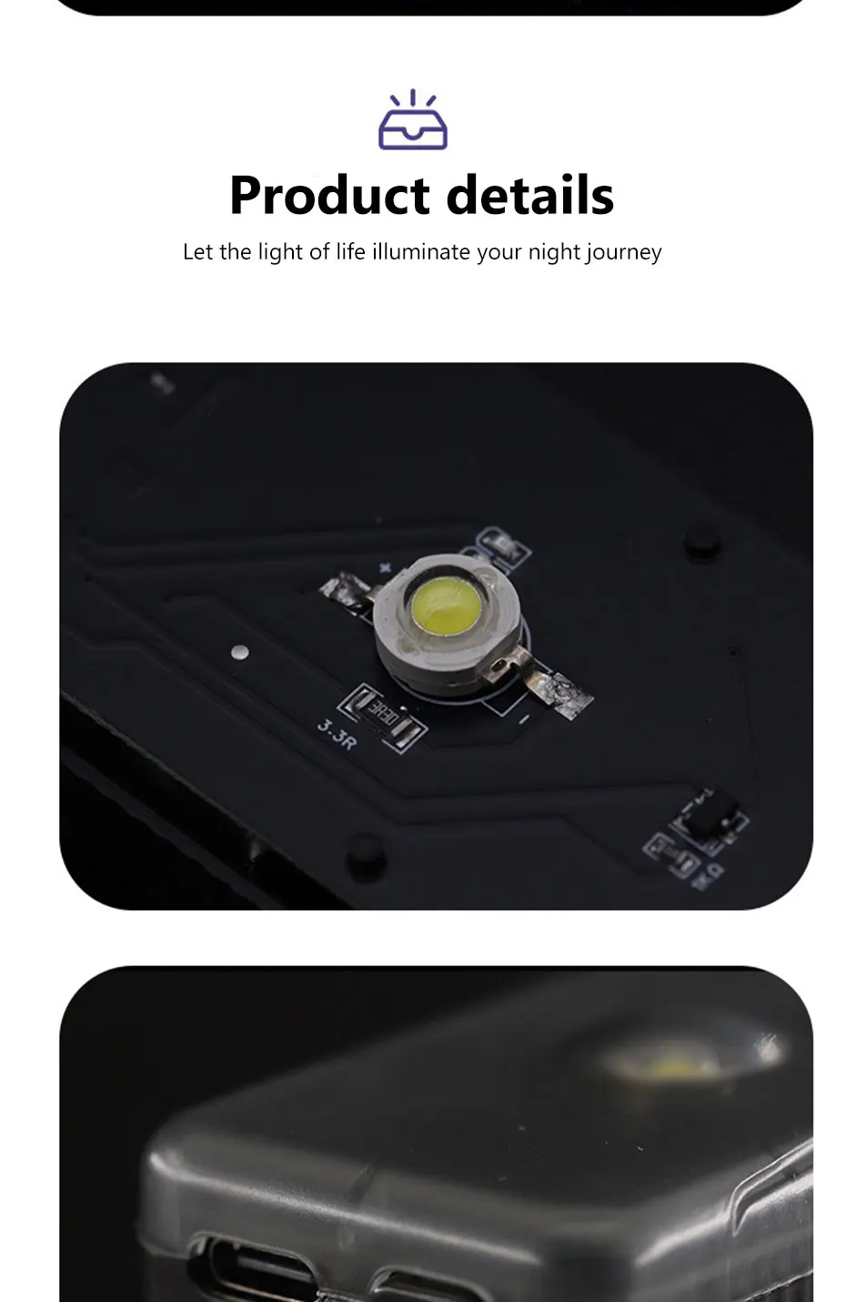 BLALION Motorcycle Locomotive Box Sensor Light LED Tail Box Anti-Collision Lamp Convenient Outdoor Fishing Camping Night Light