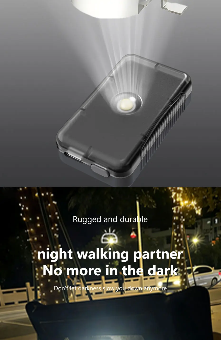 BLALION Motorcycle Locomotive Box Sensor Light LED Tail Box Anti-Collision Lamp Convenient Outdoor Fishing Camping Night Light