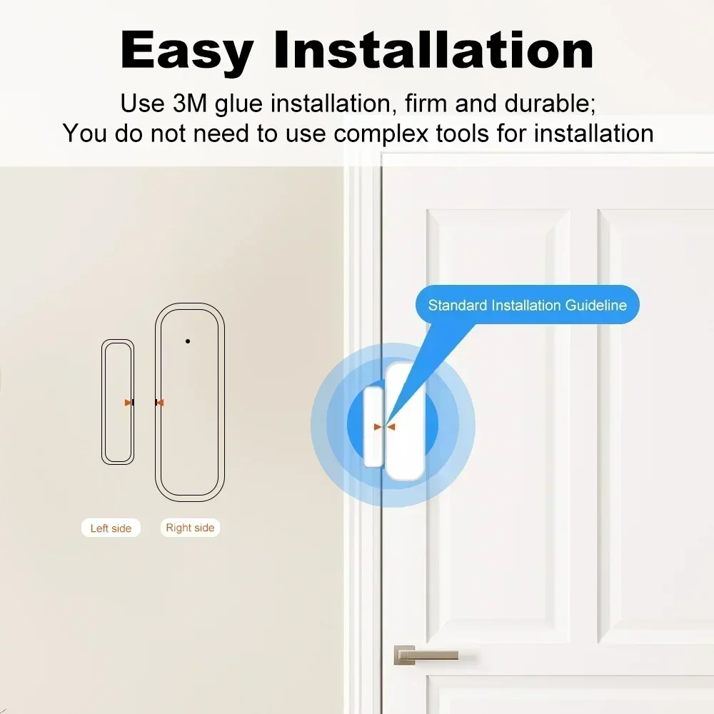 ZigBee Door Sensor Magnetic Contact Detector Real Time Alarm Security Monitor for Smart Home Works with Tuya Alexa Google Home