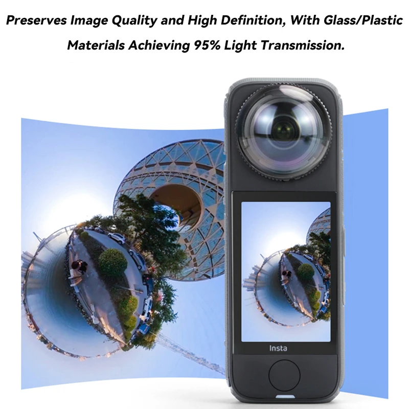 Lens Protector Cap for Insta360 X4 Air Premium Glass Lens Guards Scratch Proof Tempered Glass Camera Accessories