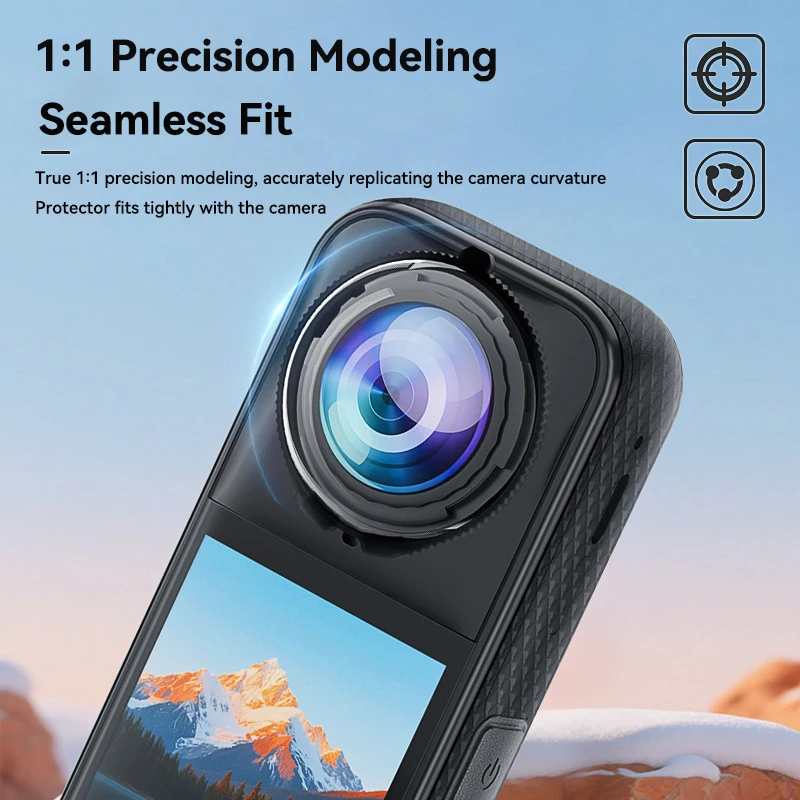 Lens Protector Cap for Insta360 X4 Air Premium Glass Lens Guards Scratch Proof Tempered Glass Camera Accessories