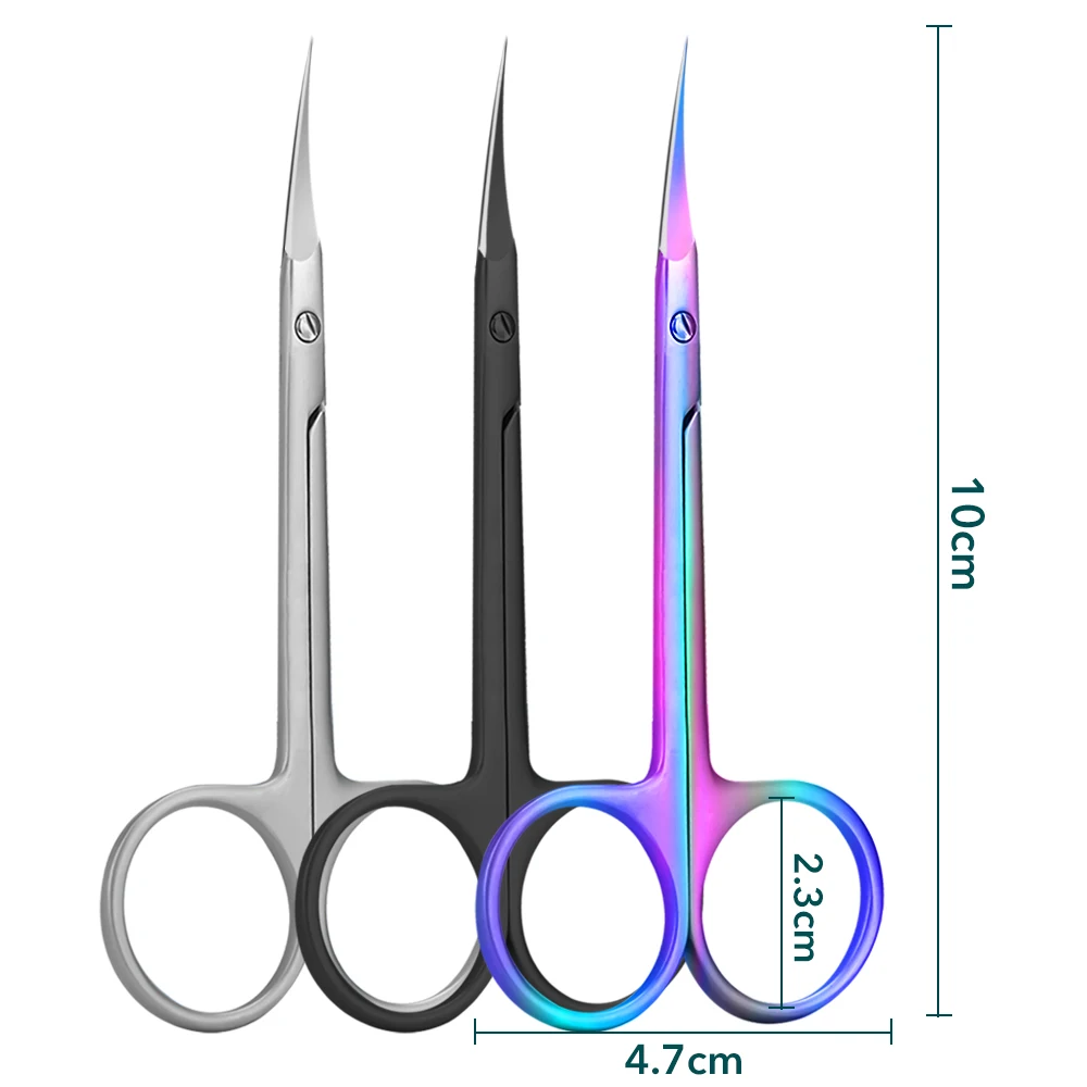 1Pcs Russian Cuticle Scissors Nipper Dead Skin Scissors Stainless Steel Manicure Tools Portable Exfoliating Nail Trimmer Clipper