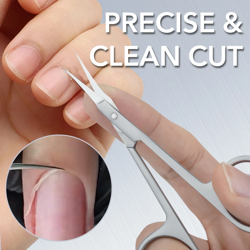 1Pcs Russian Cuticle Scissors Nipper Dead Skin Scissors Stainless Steel Manicure Tools Portable Exfoliating Nail Trimmer Clipper