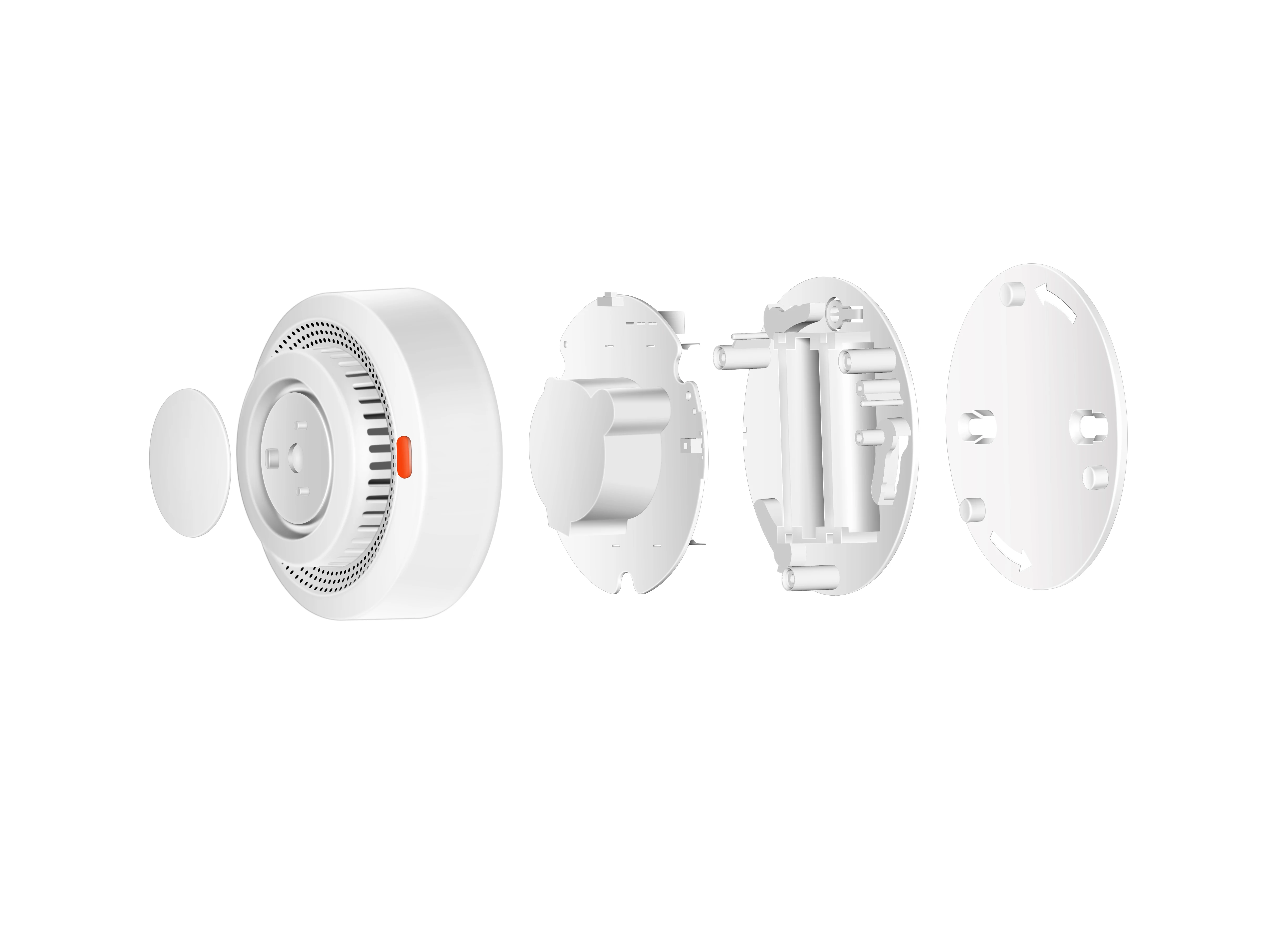 6Pack Tuya WiFi Smart Smoke Sensor Smartlife APP Control Smoke Alarm 85dB On Site Alarm Supports Alexa & Google Assistant