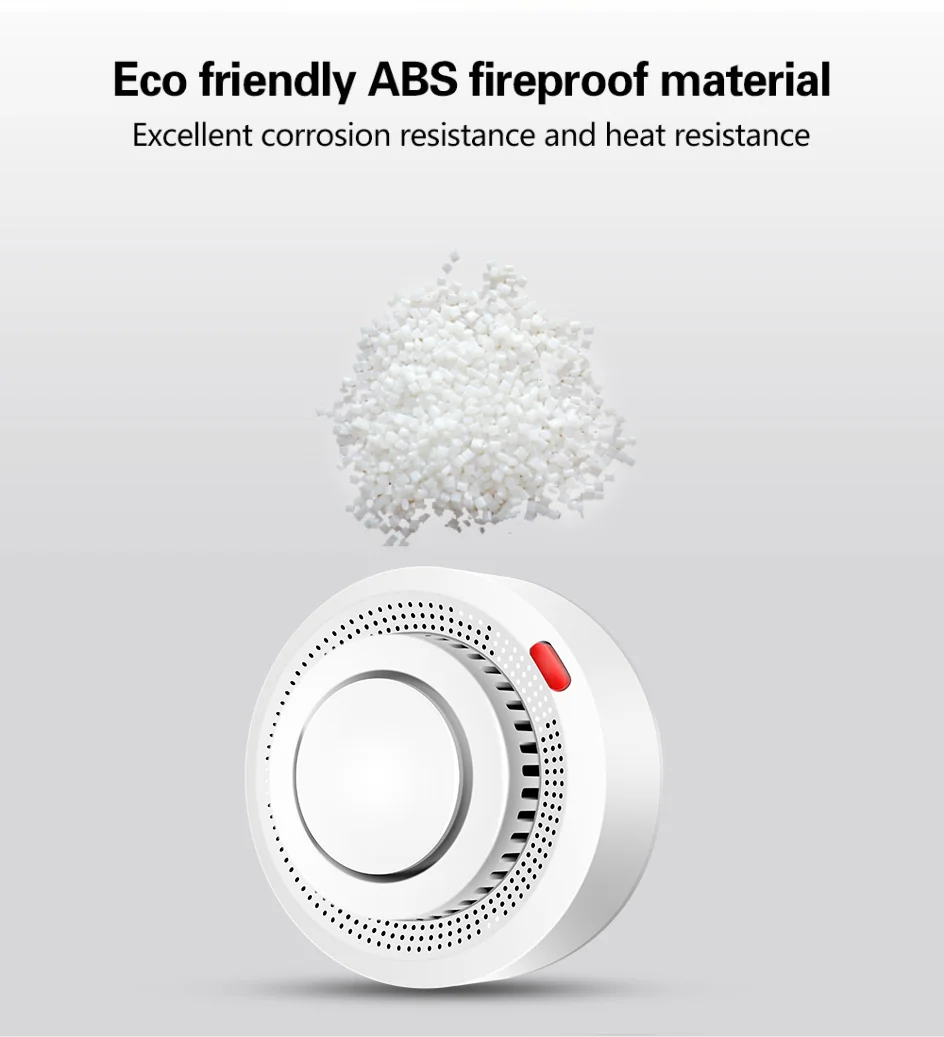 6Pack Tuya WiFi Smart Smoke Sensor Smartlife APP Control Smoke Alarm 85dB On Site Alarm Supports Alexa & Google Assistant