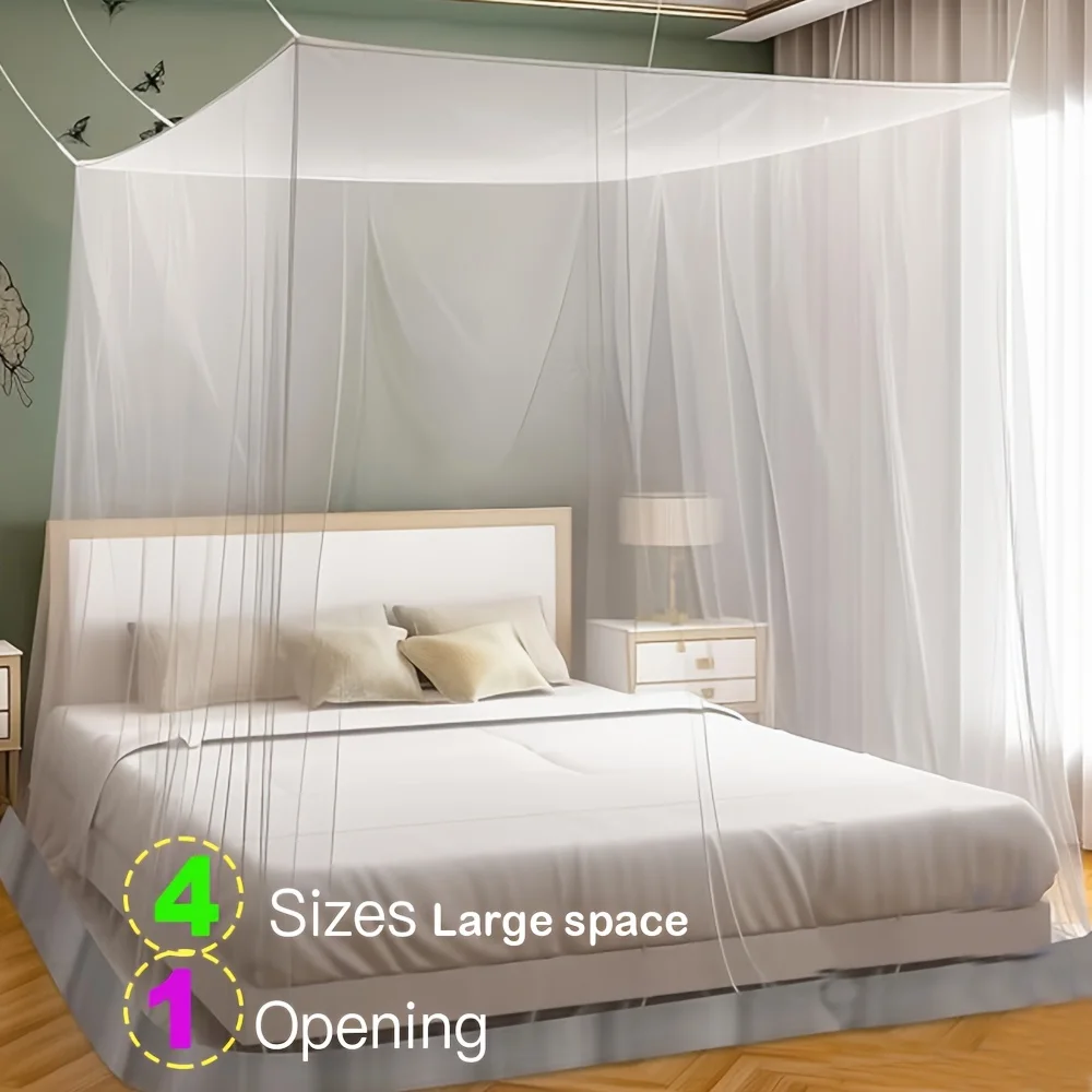 Large White Outdoor Camping Mosquito Net - Insect-Proof, Protective, Breathable, and Portable Bedroom, Hammock, and Tent Use