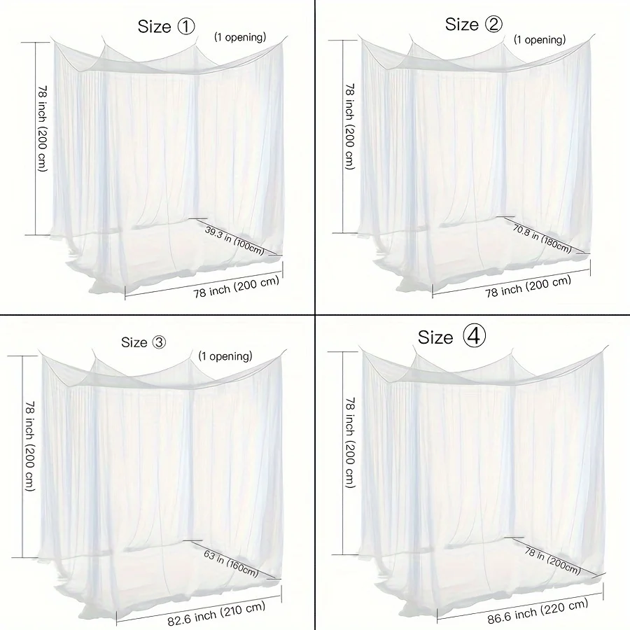 Large White Outdoor Camping Mosquito Net - Insect-Proof, Protective, Breathable, and Portable Bedroom, Hammock, and Tent Use