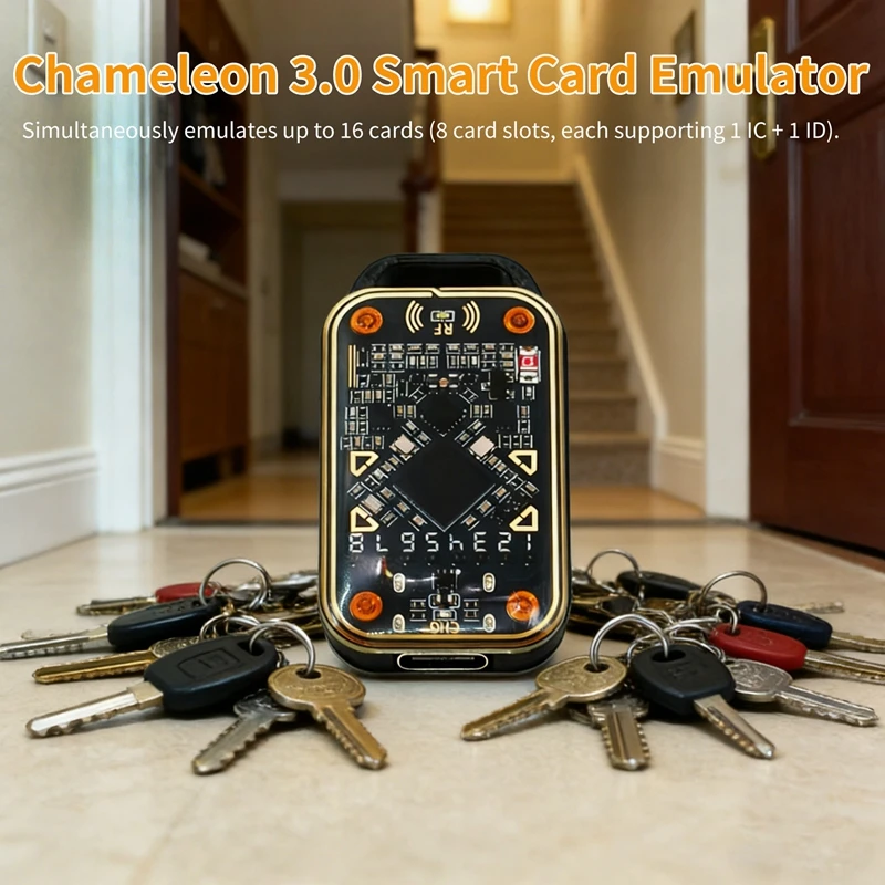 New Chameleon Ultra V3.0 All-in-One RFID NFC Card Copier Reader Writer 125KHz 13.56MHz with Keychains