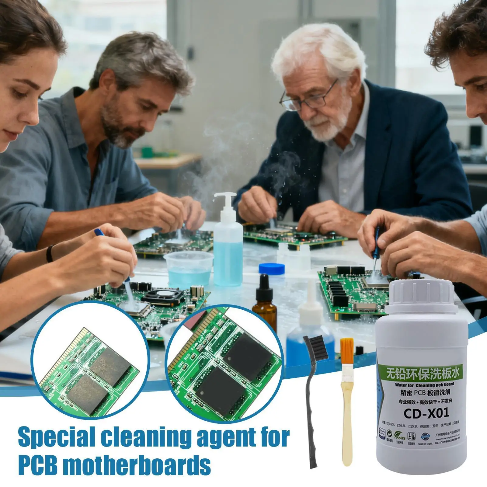100ml /250ML PCB Motherboard Cleaner Liquid Multifunctional Effective Electronics Cleaning Agent Contact Cleaner Fast Drying 