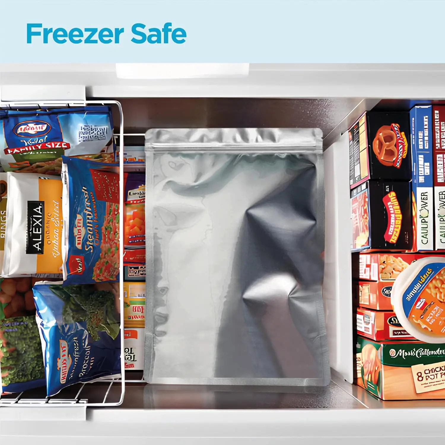 10Pcs 1-Quart 1-Gallon 5-Gallon Mylar Bags Aluminum Foil Stand-Up Reusable Airtight Smell Proof Resealable Storage Large Pouches