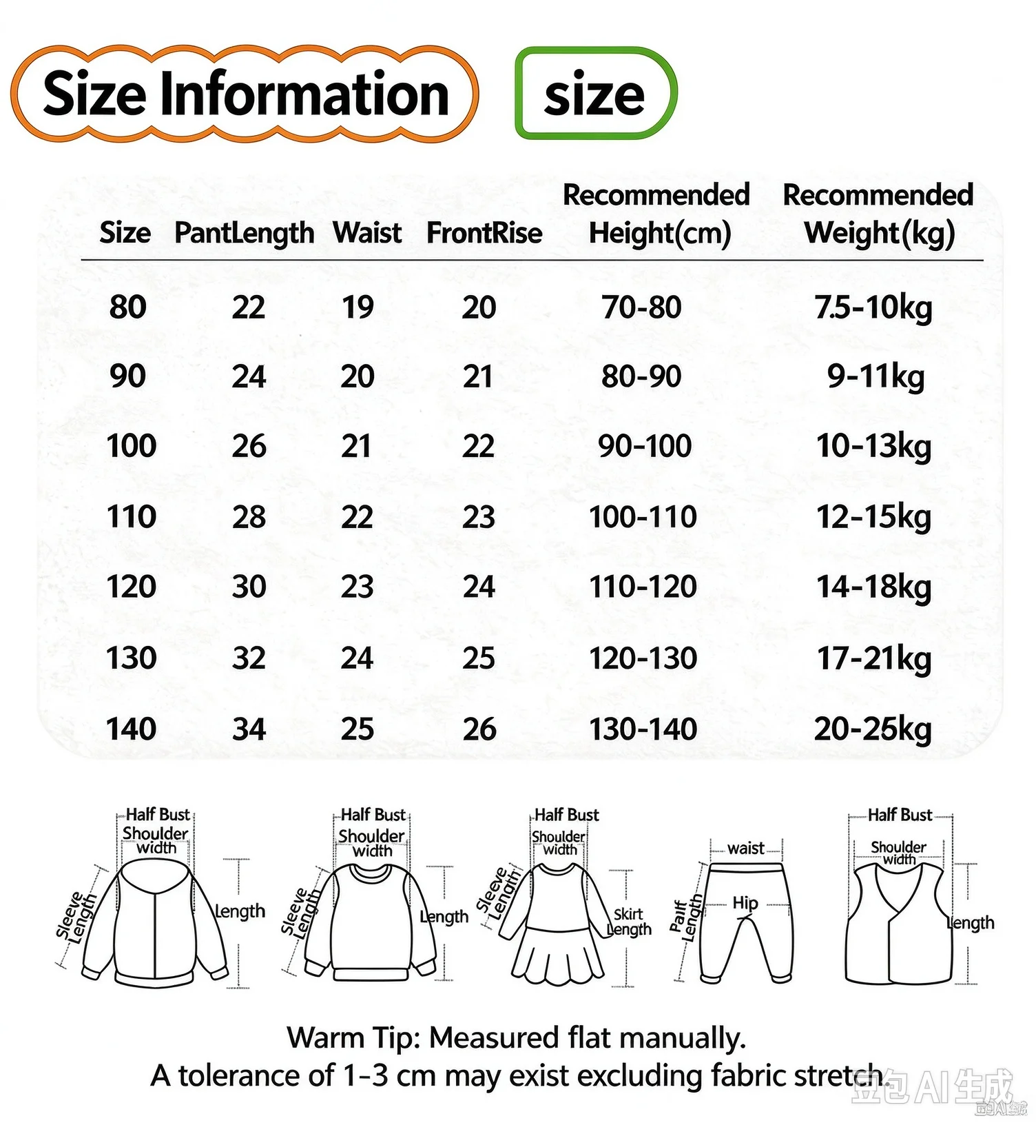 Girls' Denim Lace-Trimmed Multi-Layered Tiered Skirt
