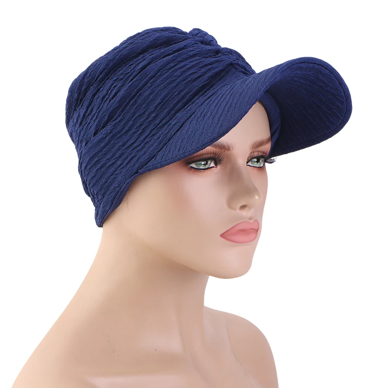 New Fashion Baseball Hijab Cap For Women Bonnet Voile Muslim Sun Hat Scarf Wrap Baseball Caps Trendy Bandana Hijab Bonnet Turban
