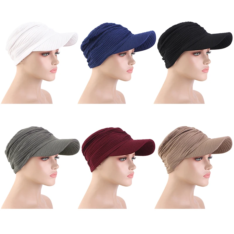 New Fashion Baseball Hijab Cap For Women Bonnet Voile Muslim Sun Hat Scarf Wrap Baseball Caps Trendy Bandana Hijab Bonnet Turban