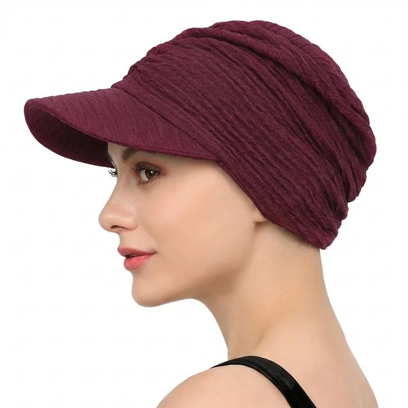 New Fashion Baseball Hijab Cap For Women Bonnet Voile Muslim Sun Hat Scarf Wrap Baseball Caps Trendy Bandana Hijab Bonnet Turban