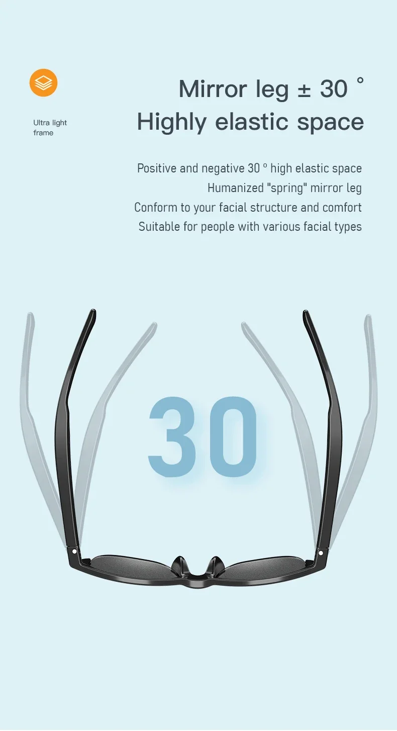 New Smart Bluetooth V5.3 Sunglasses Glasses Call Outdoor Sports Headphones HIFI Black Technology Anti-touch UV For Men And Women