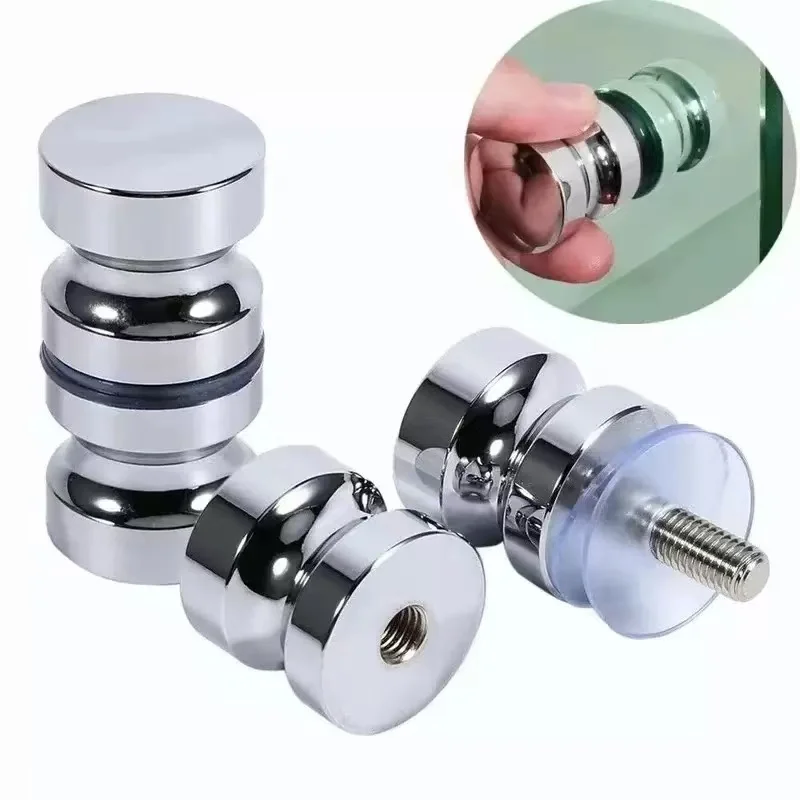 Stylish Shower Glass Door Handle,Sliding Shower Doors Knob,Double Sided Pull Hardware Replacement Parts for Bathroom Glass Doors