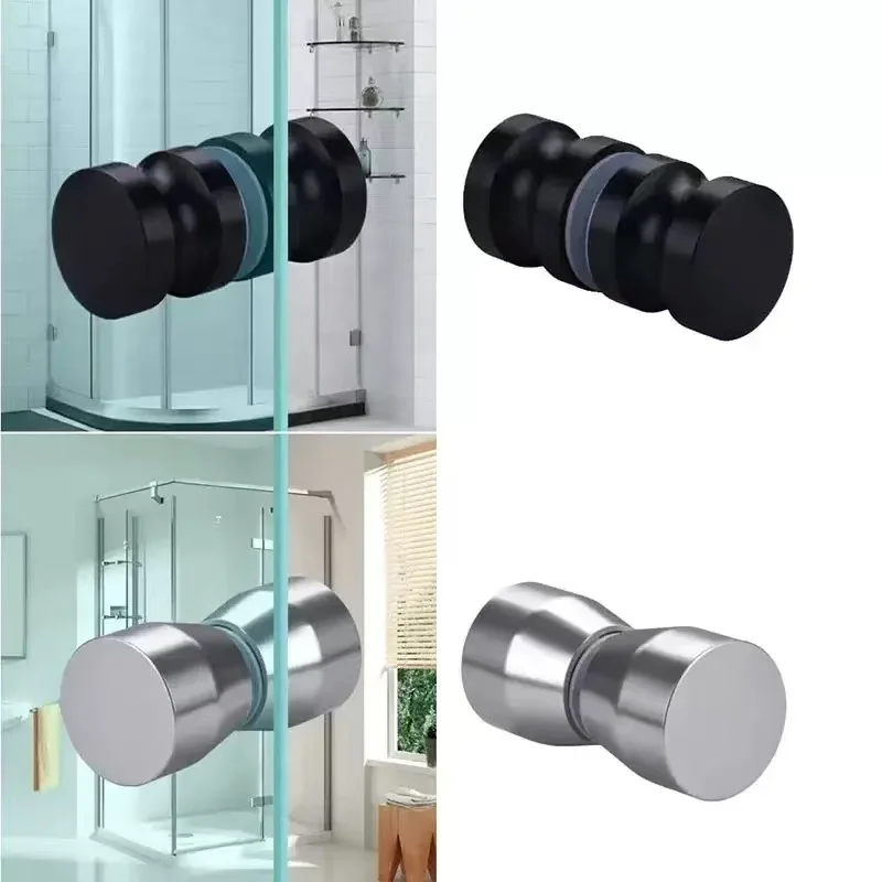 Stylish Shower Glass Door Handle,Sliding Shower Doors Knob,Double Sided Pull Hardware Replacement Parts for Bathroom Glass Doors