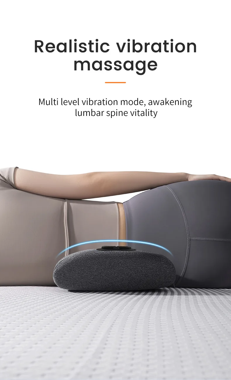 3 in 1 Back Pillow Bed Sleeping Waist Protection Pad Lying Flat Waist Relief Waist Support Heating Vibrating Electric Massage