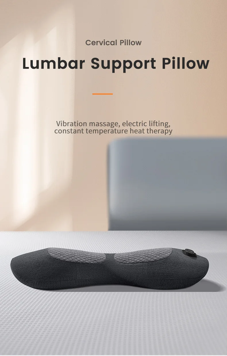 3 in 1 Back Pillow Bed Sleeping Waist Protection Pad Lying Flat Waist Relief Waist Support Heating Vibrating Electric Massage