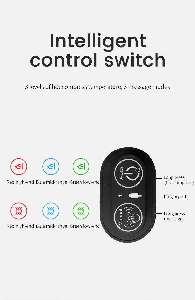 3 in 1 Back Pillow Bed Sleeping Waist Protection Pad Lying Flat Waist Relief Waist Support Heating Vibrating Electric Massage