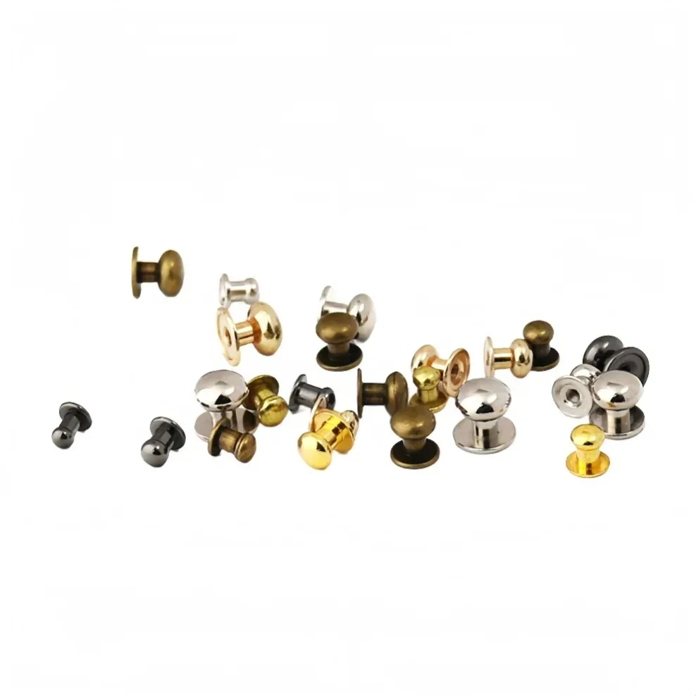 20Pcs/lot 4/5/6/7/8/9/10/12MM Round Knob Rivets Metal Monk Head Screws Studs Alloy Nail Buckle Button Bag Leather Crafts