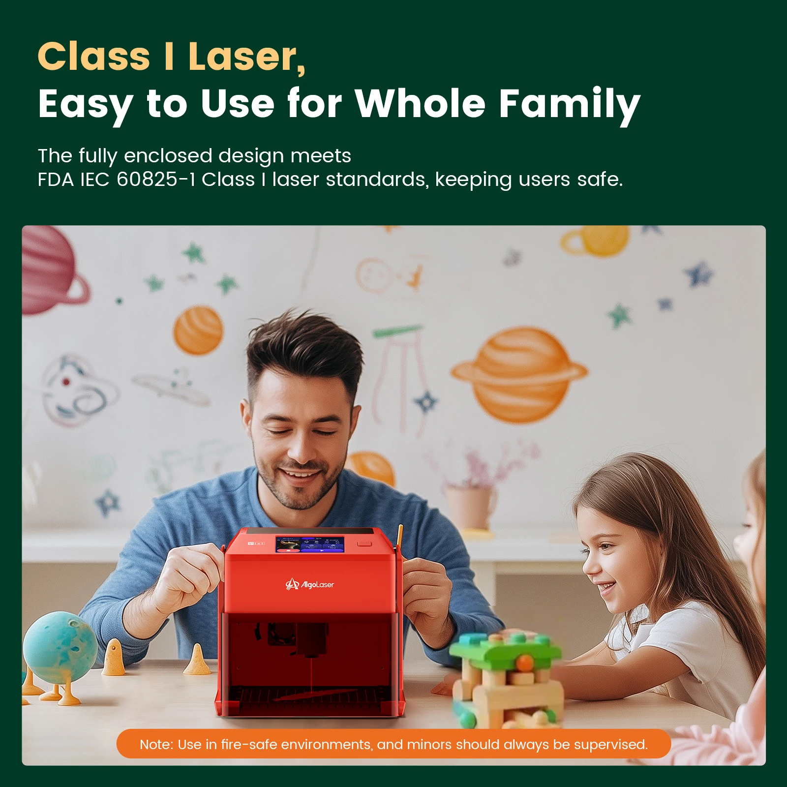 AlgoLaser 5W AlgoOS 2.6 Latest Version AlgoSketch/AlgoType Smart Engraving Portable Easy to Use Laser Engraving Cutting Machine