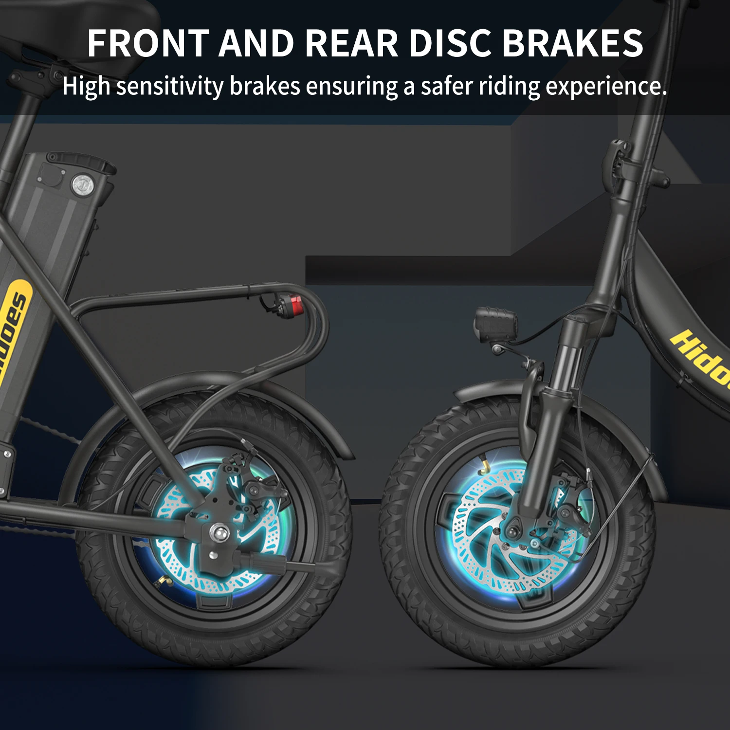 Hidoes C5 Electric Bike 250W Motor 36V 10.4AH Adult Foldable E Bike 14-inch 18-28km 25 km/h Electric Bicycle Cheap