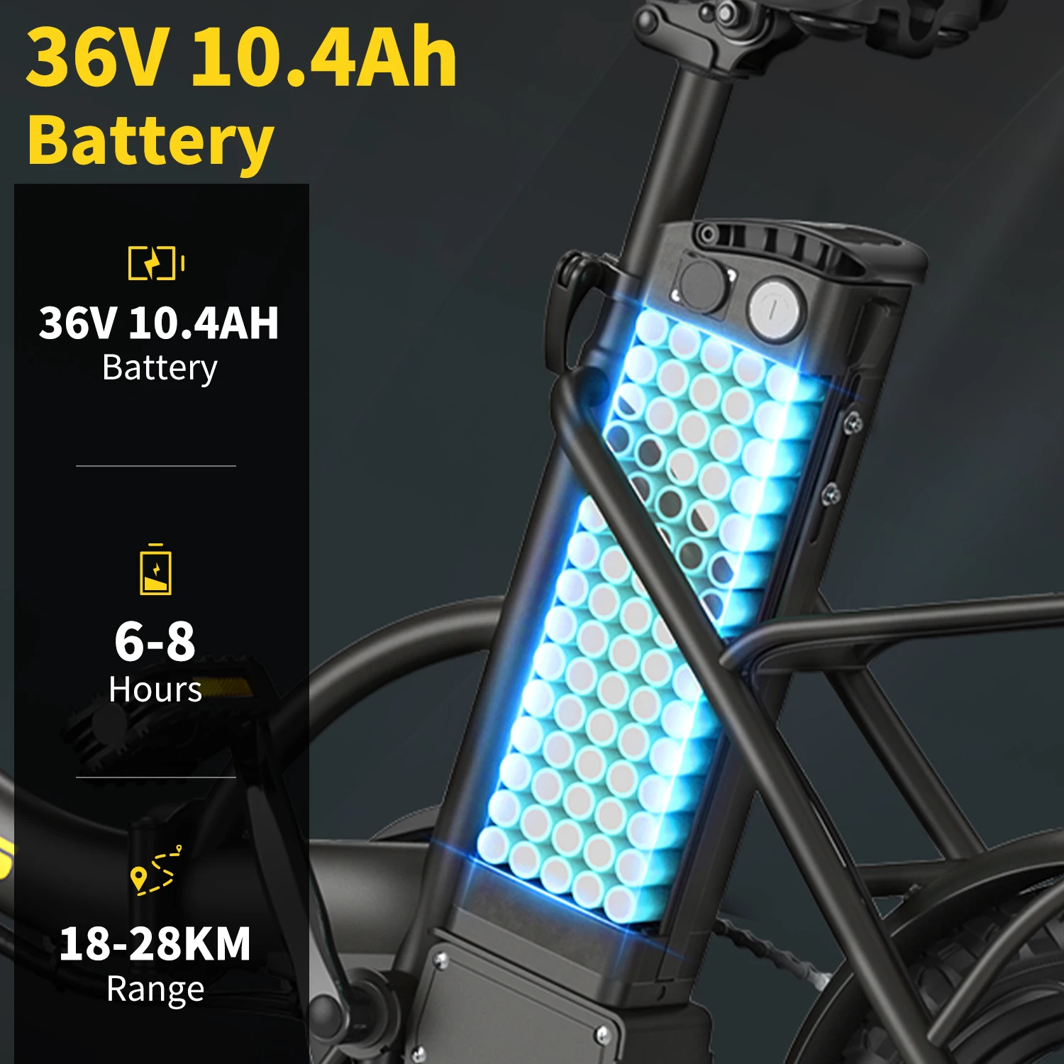 Hidoes C5 Electric Bike 250W Motor 36V 10.4AH Adult Foldable E Bike 14-inch 18-28km 25 km/h Electric Bicycle Cheap