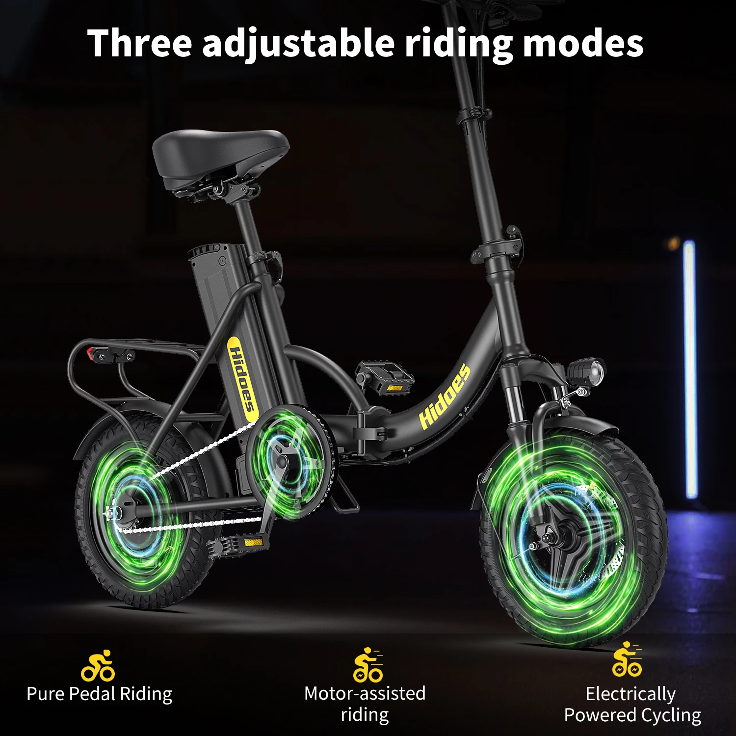 Hidoes C5 Electric Bike 250W Motor 36V 10.4AH Adult Foldable E Bike 14-inch 18-28km 25 km/h Electric Bicycle Cheap