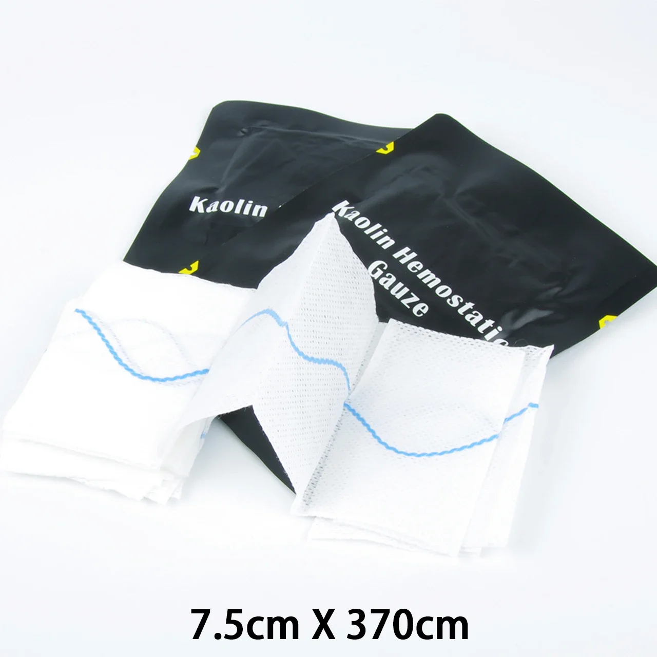 1.5/3.75M Hemostatic Kaolin Gauze Combat Emergency Trauma Z-Fold Soluble For Ifak Tactical First Aid Kit Medical Wound Dressing