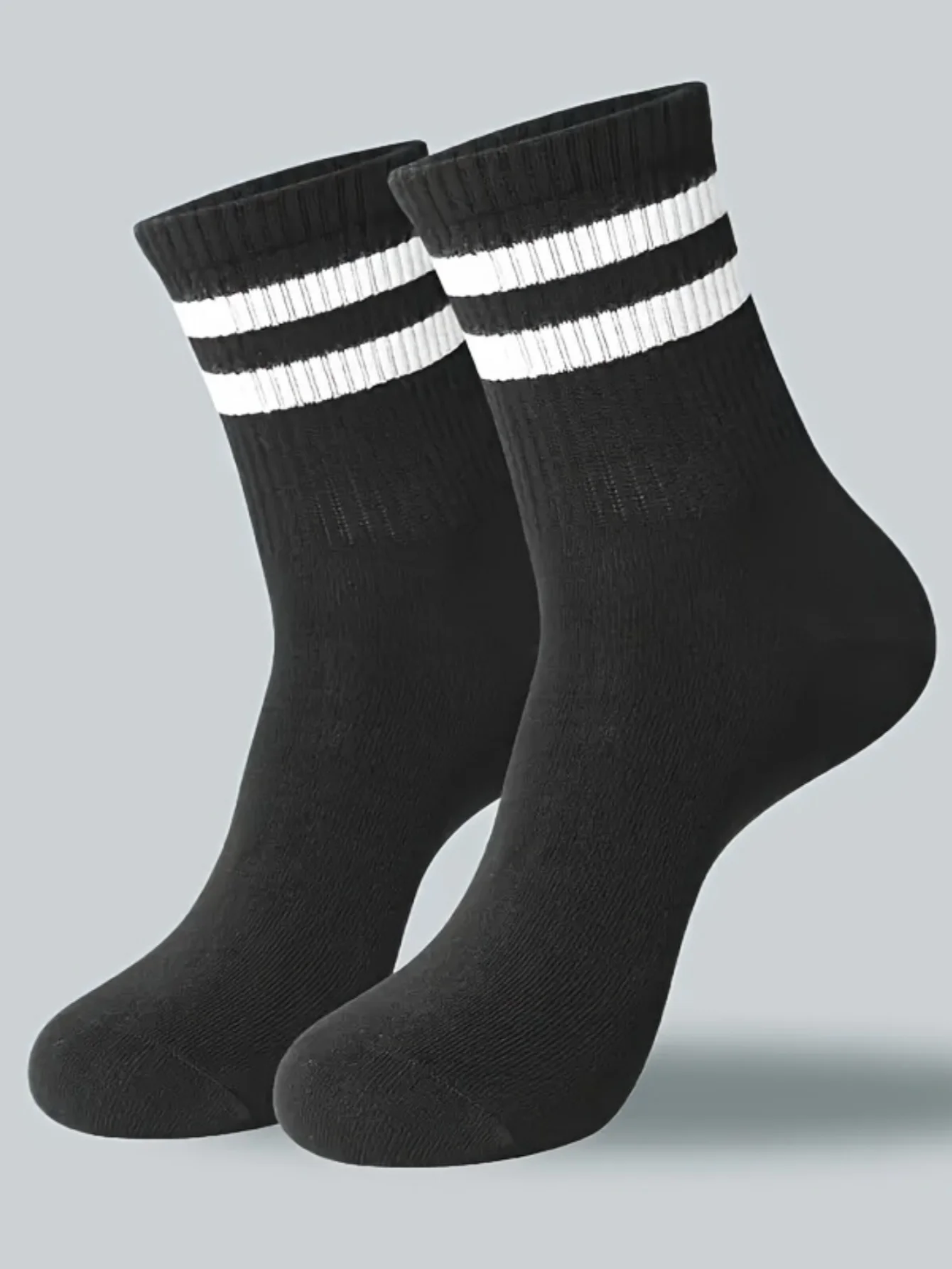 【Hot Recommendation】10/20 Pairs Pack, Two-Stripe Sports Mid-Calf Socks, Unisex, Breathable and Non-Stuffy, a Must-Have for Students, Suitable for All Seasons, Casual Socks