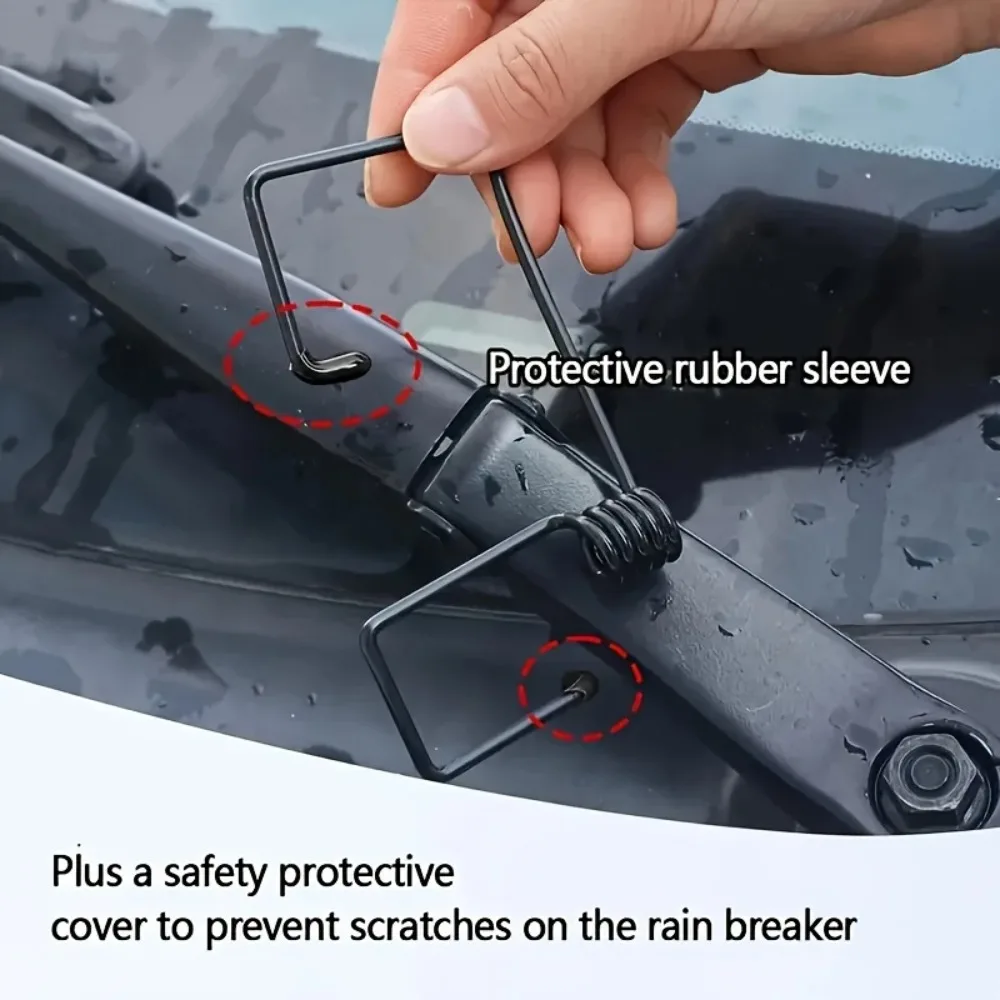 Car Wiper Pressure Booster Spring 2PCS Universal Alloy Upgrade Kit Fix Wiper Skipping Streaking Easy Install for Auto Truck