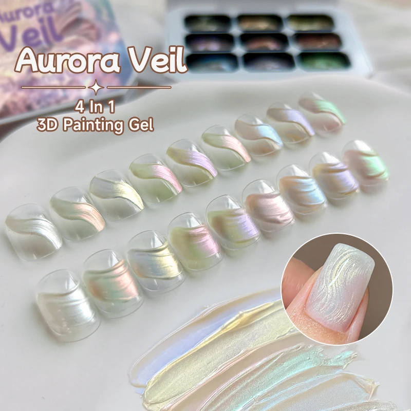UR SUGAR 9 Colors Patting Painting Gel Nail Polish 4 In 1 Transfer French Design UV LED Soak Off Gel Varnish Gradient Pat Gel