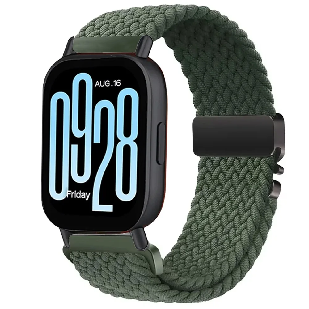 22mm 20mm Braided Nylon Loop Strap for Redmi Watch 5 Active/Lite Parachute Buckle Comfortable Band for Amazfit Active 3-2 Bip 6-