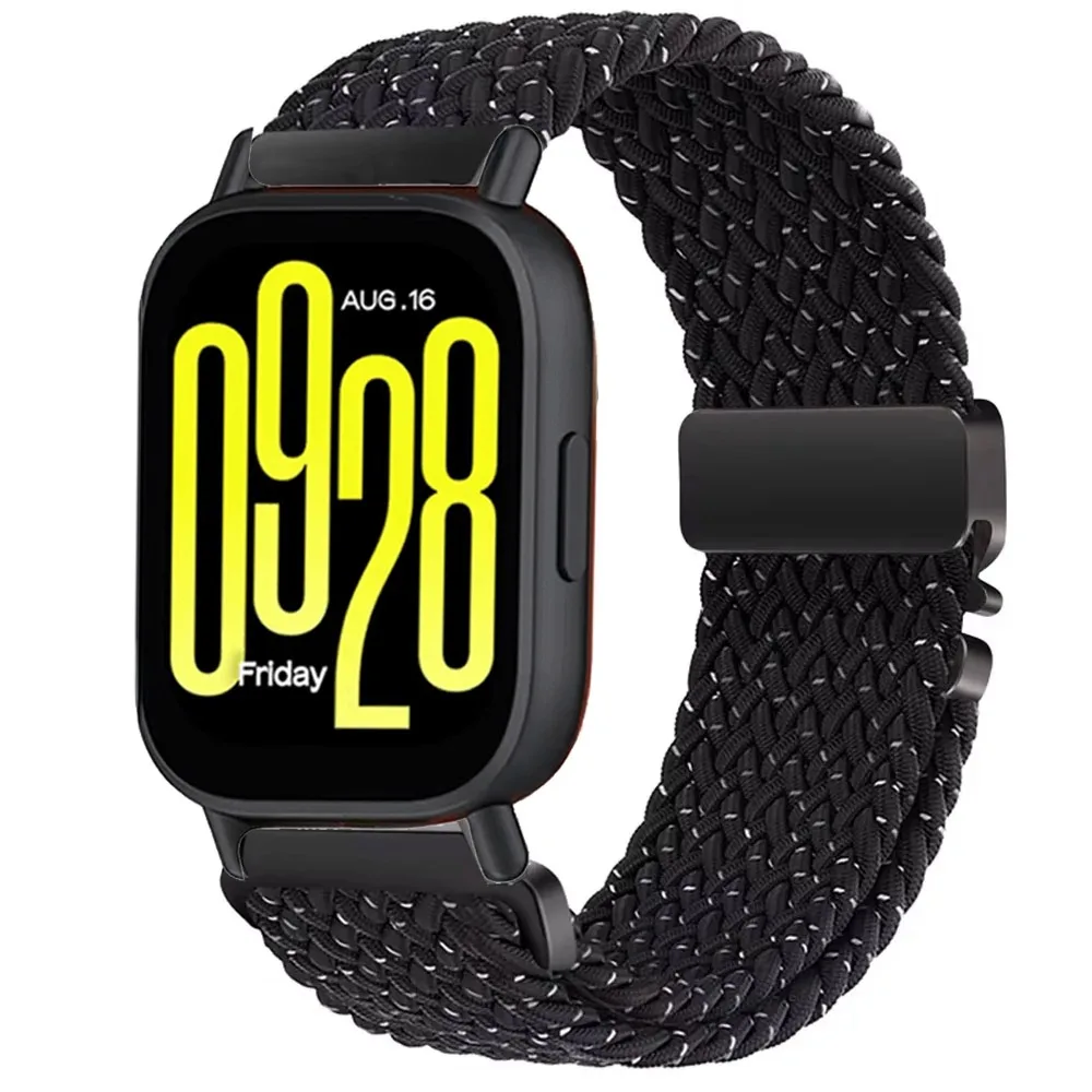 22mm 20mm Braided Nylon Loop Strap for Redmi Watch 5 Active/Lite Parachute Buckle Comfortable Band for Amazfit Active 3-2 Bip 6-
