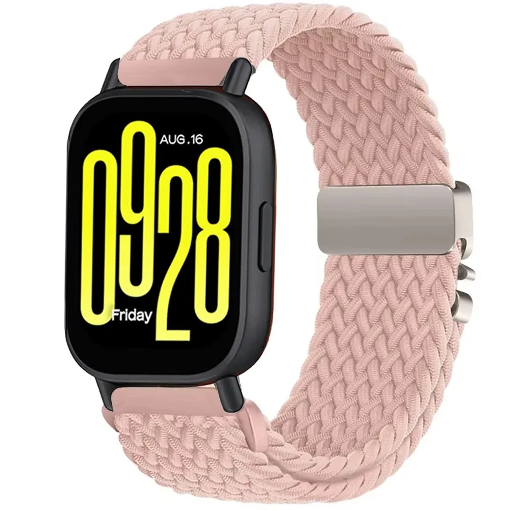 22mm 20mm Braided Nylon Loop Strap for Redmi Watch 5 Active/Lite Parachute Buckle Comfortable Band for Amazfit Active 3-2 Bip 6-