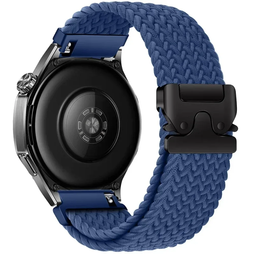 22mm 20mm Braided Nylon Loop Strap for Redmi Watch 5 Active/Lite Parachute Buckle Comfortable Band for Amazfit Active 3-2 Bip 6-