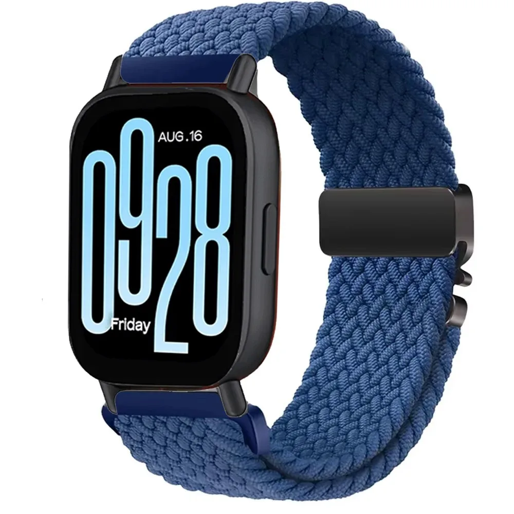22mm 20mm Braided Nylon Loop Strap for Redmi Watch 5 Active/Lite Parachute Buckle Comfortable Band for Amazfit Active 3-2 Bip 6-