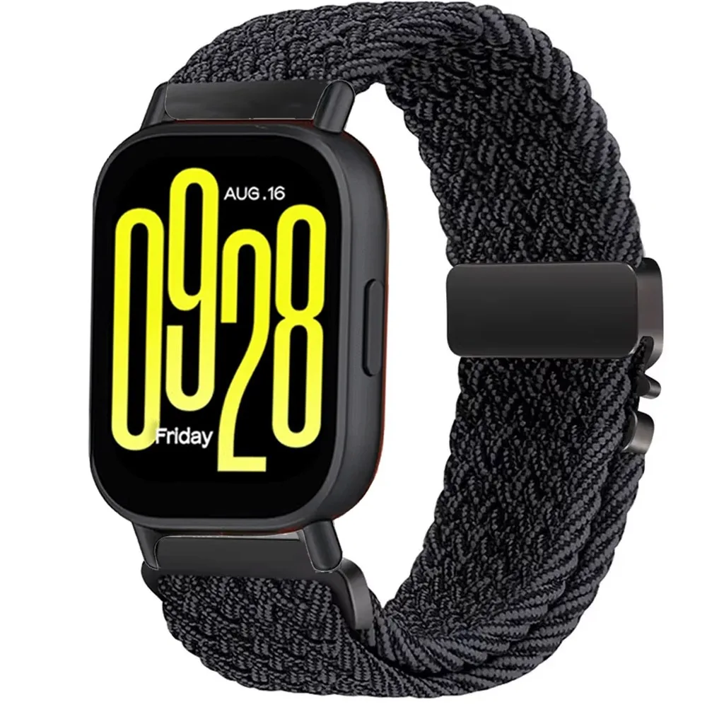 22mm 20mm Braided Nylon Loop Strap for Redmi Watch 5 Active/Lite Parachute Buckle Comfortable Band for Amazfit Active 3-2 Bip 6-