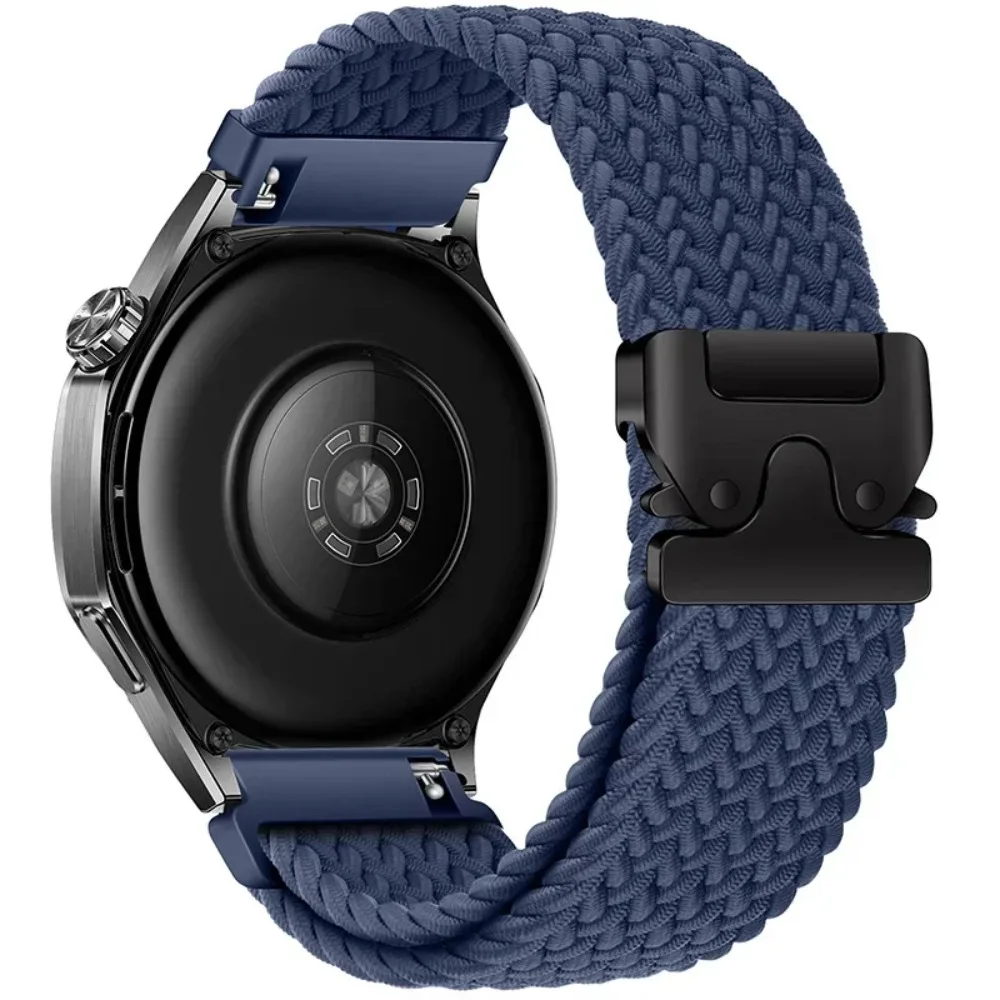 22mm 20mm Braided Nylon Loop Strap for Redmi Watch 5 Active/Lite Parachute Buckle Comfortable Band for Amazfit Active 3-2 Bip 6-