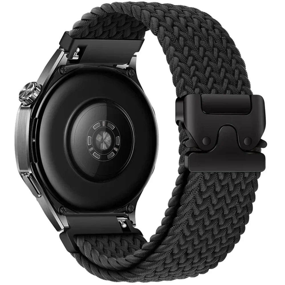22mm 20mm Braided Nylon Loop Strap for Redmi Watch 5 Active/Lite Parachute Buckle Comfortable Band for Amazfit Active 3-2 Bip 6-