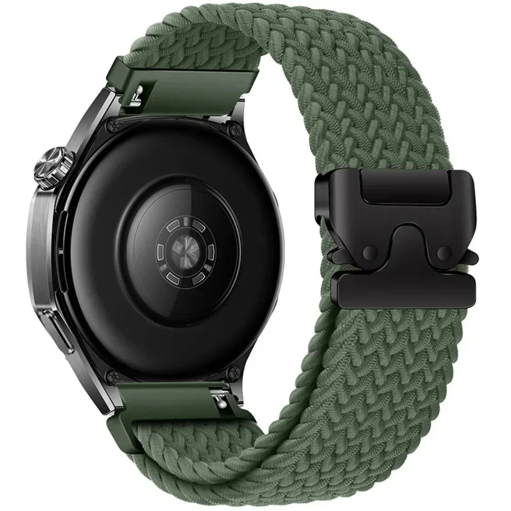 22mm 20mm Braided Nylon Loop Strap for Redmi Watch 5 Active/Lite Parachute Buckle Comfortable Band for Amazfit Active 3-2 Bip 6-