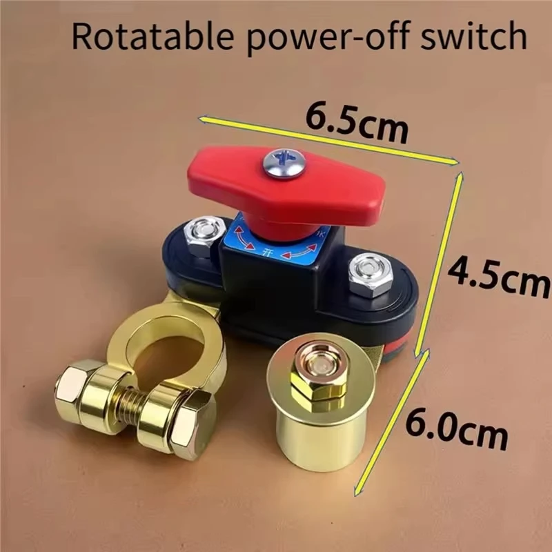 Car Battery Disconnect Switch 12-24V Bidirectional Joint Can Rotate Power Disconnect Switch with Digital Display