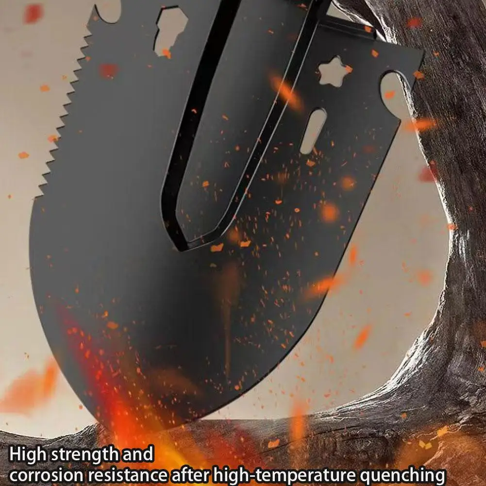 Survival Shovel Multi-Tool, Portable Engineer Shovel for Disaster Recovery,Car Emergency,Camping,Digging,and Gardening