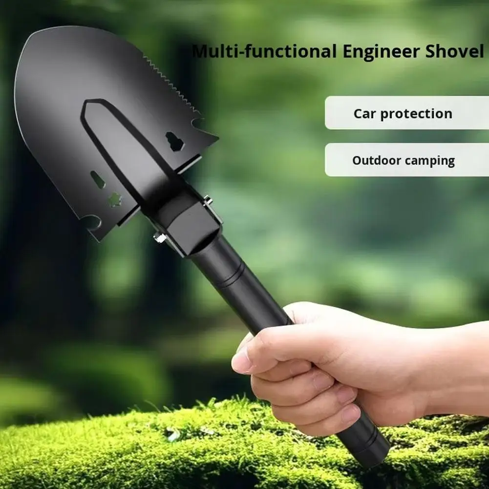 Survival Shovel Multi-Tool, Portable Engineer Shovel for Disaster Recovery,Car Emergency,Camping,Digging,and Gardening