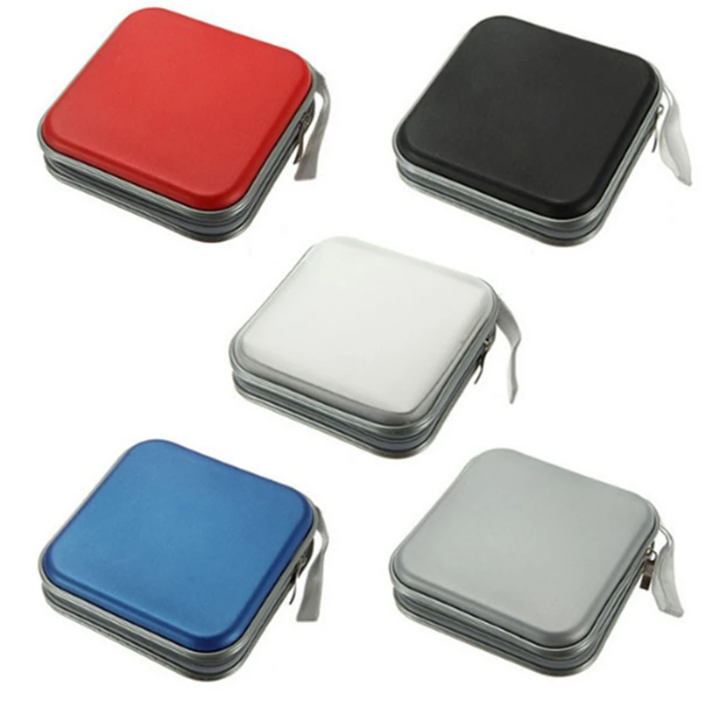 80/40Pcs Large Capacity Disc CD DVD VCD Wallet Storage Organizer Case Holder Album Box Cases with Zipper Bags CD Box Accessories