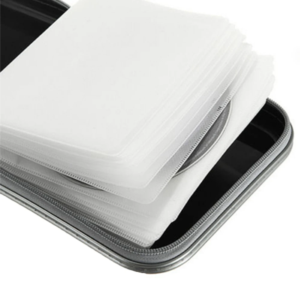 80/40Pcs Large Capacity Disc CD DVD VCD Wallet Storage Organizer Case Holder Album Box Cases with Zipper Bags CD Box Accessories